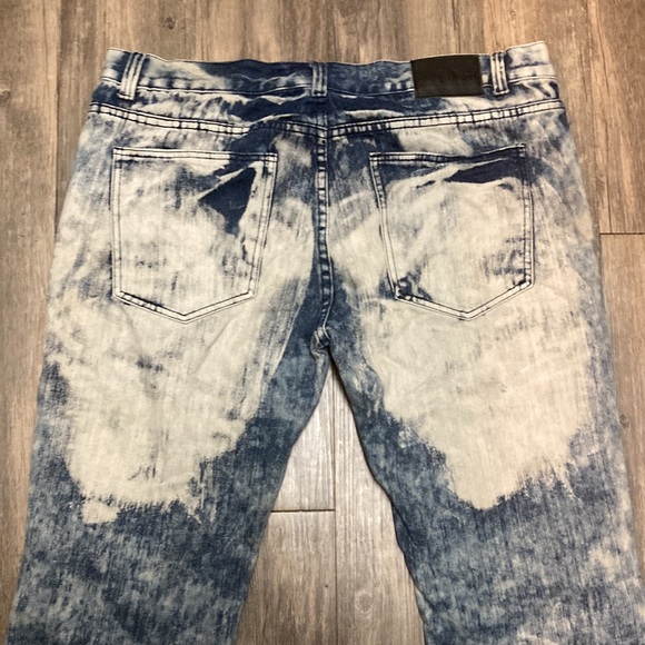 Moto Stone Washed Mens Jeans - Picture 7 of 9